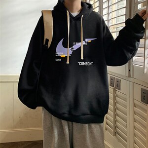纯棉连帽卫衣男大码运动帽衫宽松薄WY2259-P35 加绒款-P40图片