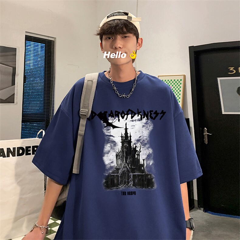 量大优供视频220克美式短袖t恤T2933得物直播有280克品质,男装T恤,电商A486