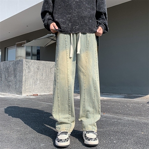 高街牛仔裤男韩版潮流痞子帅百搭2024冬季ins直筒长裤RK1317-P43图片