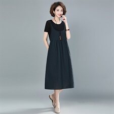 套裙2021年夏季新款短袖纯色时尚修身显瘦气质百搭，女装套装/套裙，简韵佳
