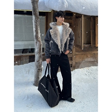 冬季加厚外套美式连帽毛领座山雕棉服男款高级感保暖棉衣夹克，男装夹克，星座506A