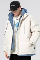 冬季新款加厚款连帽假两件棉服情侣棉衣XZ102A-4-22091-P95，男装棉衣，星座211-2