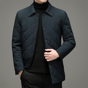 中老年棉服男冬季保暖棉袄爸爸装时尚翻领外套上衣YYM88011-P185图片