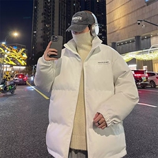 2024新款棉服男款外套冬季韩版港风情侣pu皮衣立领加厚棉服PY79，男装皮衣，星座506