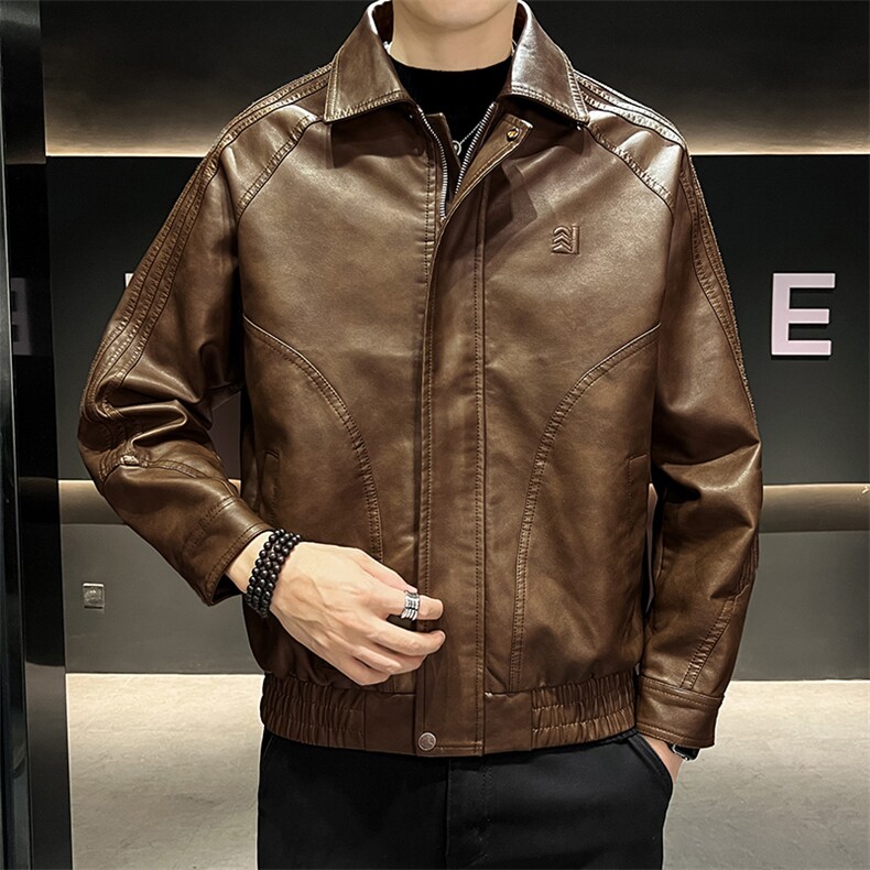 秋季现货大码休闲皮衣外套8328-P100控189大码元,男装皮衣,星座209