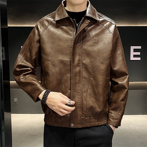 秋季现货大码休闲皮衣外套8328-P100控189大码元图片