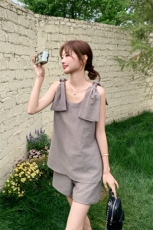 【新款现货】韩系蝴蝶结短裤套装F626-P135-K198，女装套装/套裙，2C255