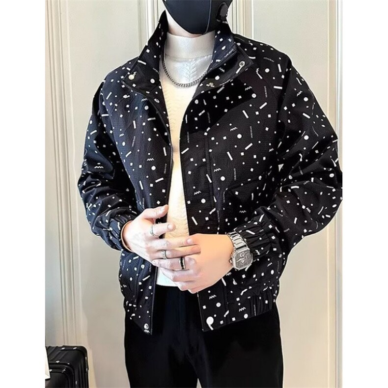 春秋款立领夹克男士外套春季韩版修身潮流帅气休闲JHK18，男装夹克，星座1116A（原606A-3）