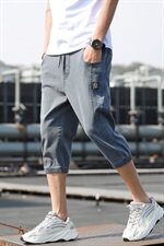 牛仔裤男七分裤夏季薄款韩版宽松八分休闲小脚哈伦裤裤子YD01，男装牛仔裤，星座509