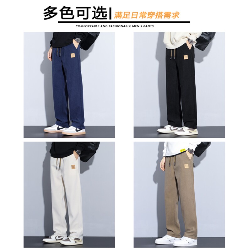 春秋款男士青年休闲裤时尚休闲阔腿裤男装长裤K587-p35现货 外贸图片
