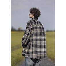 221-1/JK900/特P45高品质复合加厚磨毛呢格子情侣衬衫夹克外套，男装夹克，星座221-1