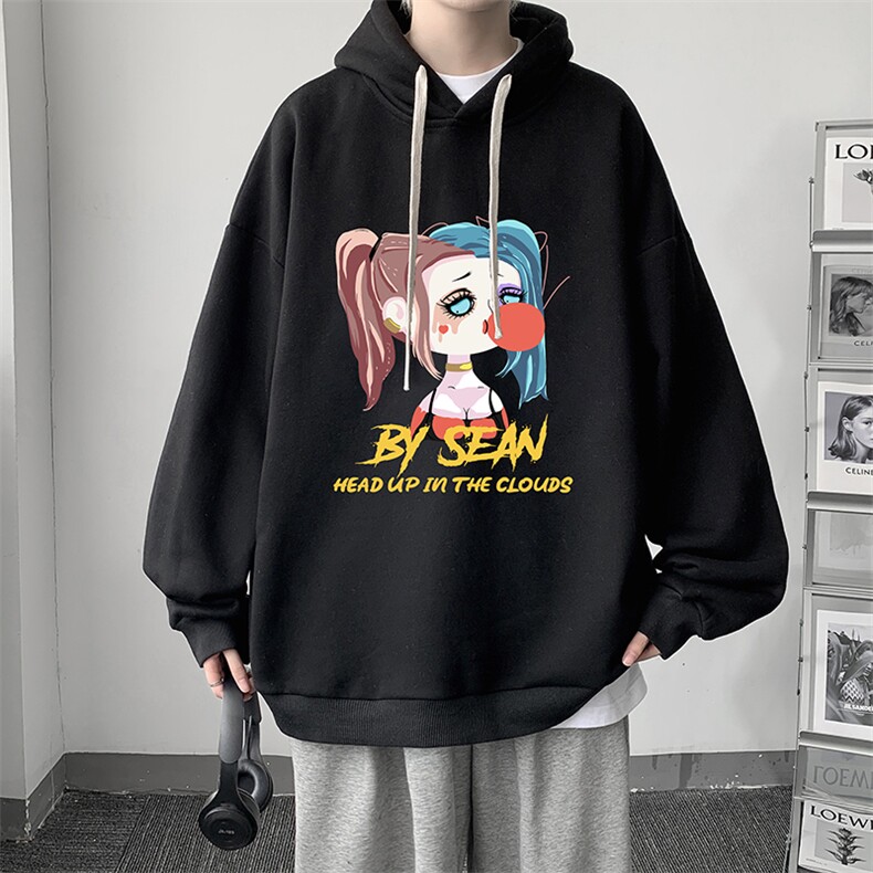纯棉连帽卫衣男大码运动帽衫宽松薄WY2298-P35图片
