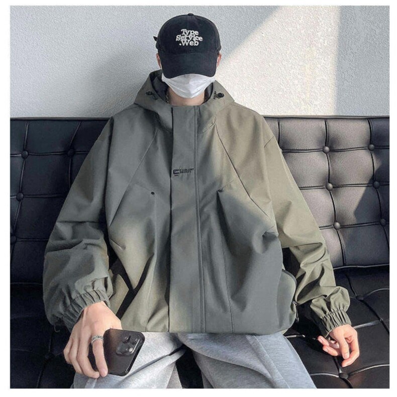 J745-P50冲锋衣外套男款春秋季2025新款冬户外登山服潮牌,男装夹克,电商B323A