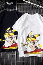 平铺卡通动漫皮卡丘印花T恤男M-6XL全棉短袖QT5070-T2008，男装T恤，星座810(原QT5070)