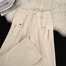 工装裤男裤子宽松直筒高街hiphop港风潮牌K01141-P55，男装工装外套，星座308B-2