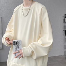 8XL-M假两件卫衣加肥加大码重磅拼接外套圆领套头WY5103P55加绒65，女装短外套，电商B238