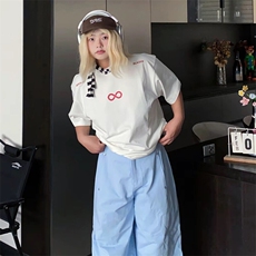 万针全刺绣解构设计260克重磅双纱纯棉高品质美式高街短袖T恤特35，男装T恤，电商A486