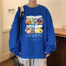 华夫格！2023秋季新款男士圆领卫衣潮流长袖T恤HWY10P30，男装卫衣，电商B220