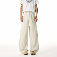 日系休闲弯刀工装裤男潮牌高街宽松直筒阔腿长裤子310A-8127-P38，男装工装外套，四季星座310A
