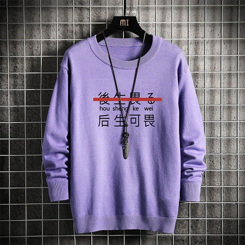 M67028-P45加绒款-P65圆领毛衣男大码针织衫男毛线衣线衫网格,男装针织衫/毛衣,电商A040A