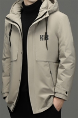冬季新款可脱卸内胆男士连帽外套中年爸爸装加厚保暖休闲羽绒服，男装羽绒服，电商B212（原钱塘6029）