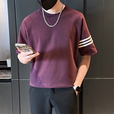 90117-P55夏季T恤男短袖半截袖重磅高品质上衣痞青年半袖，男装T恤，电商D327