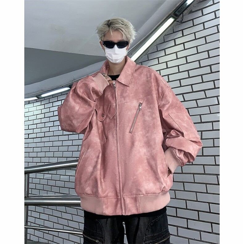 港风秋款男皮衣工装拉链皮夹克外套JK8228P85,男装夹克,星座1013-1