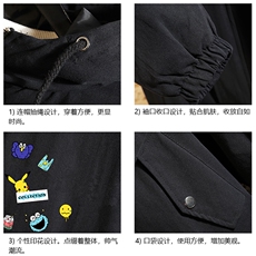 JK41079-P85纯棉连帽夹克男士大码工装夹克男外套男砖墙挂拍，男装夹克，电商A040A