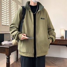 外套男2025冬季新款美式工装棉服复古底特律翻领外套，男装棉衣，星座506A