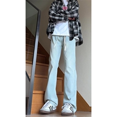 大货~美式高街vibe修身微喇抽绳松紧腰牛仔裤男K551-特P42控68，男装牛仔裤，星座1004-3