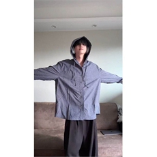 档口现货~纯棉小格子连帽男女夏季防晒长袖衬衫外套C2500批58，男装防晒衣，星座1004-6