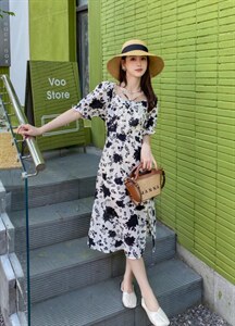 夏季新款碎花连衣裙图片