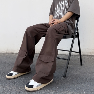 长裤休闲裤男纯色工装裤新款青春流行西裤头纯棉MK43P48图片