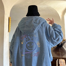 控价158牛仔外套男大码加厚加绒棉衣男羊羔毛棉服男NM53180-P140，男装棉衣，电商A040