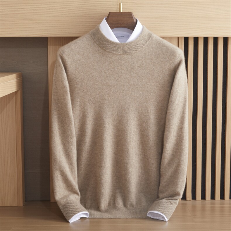 简约针织衫男毛线衫2024年秋季圆领羊绒衫，男装羊绒套衫，绒誉暖羊绒