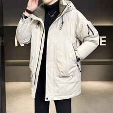 8879P240冬季羽绒服新品男士冲风衣连帽长款卷后控328，男装风衣，星座414（原B263）