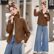 小个子短外套女2026年春季女士短款皮衣外套日常休闲皮夹克，女装短外套，悦祺