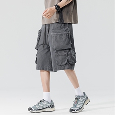 夏季重磅工装水洗五分短裤潮男多口袋休闲裤A436-5262-P6598，男装牛仔裤，电商A436