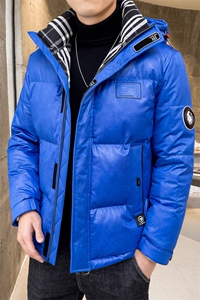 棉衣男中年冬季新款加绒加厚棉服爸爸冬装男士商务休闲连帽外套图片