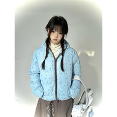 1506A/G79170/P92多巴胺满印星星小熊连帽棉服外套，男装棉衣，星座1506A
