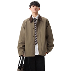 翻领夹克男春季简约宽松潮流百搭上衣服JK268-P78，男装夹克，星座308B-2