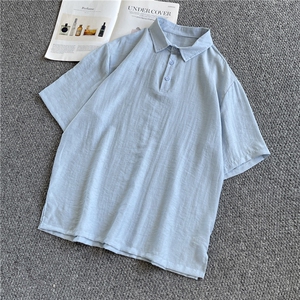 现货！高级松弛老钱风含麻轻薄夏季短袖-EX51007-特批25图片