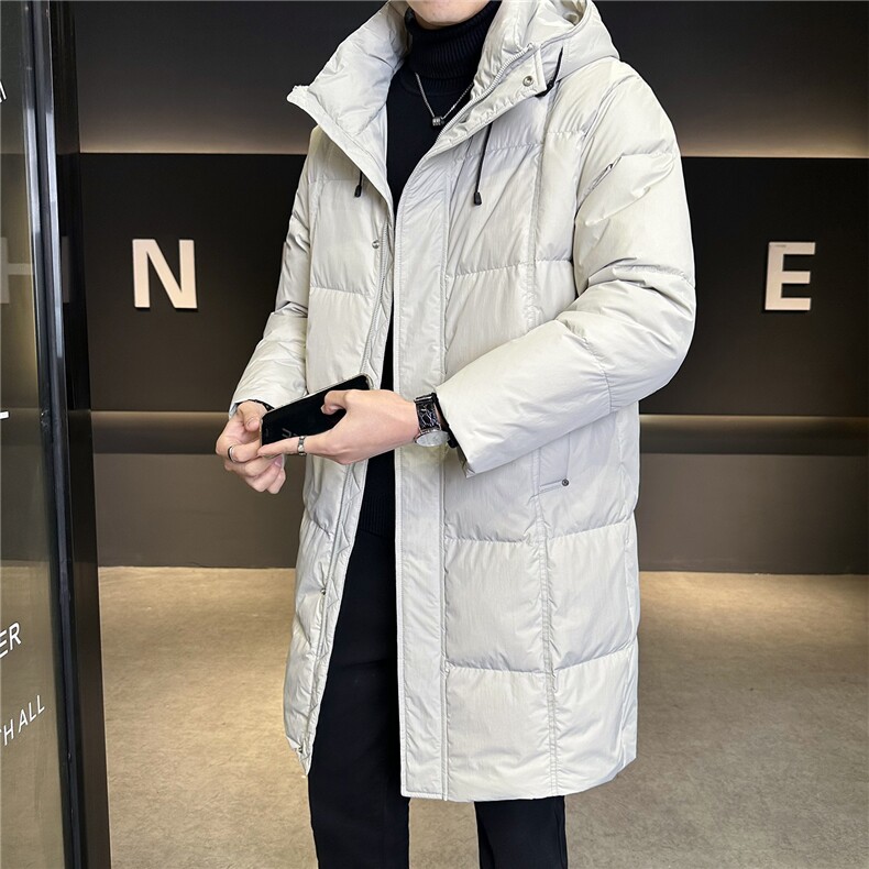 标50白鸭绒中长款羽绒服男连帽加厚冬季外套B317-7656-P275，男装羽绒服，电商B317
