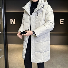 标50白鸭绒中长款羽绒服男连帽加厚冬季外套B317-7656-P275，男装羽绒服，电商B317