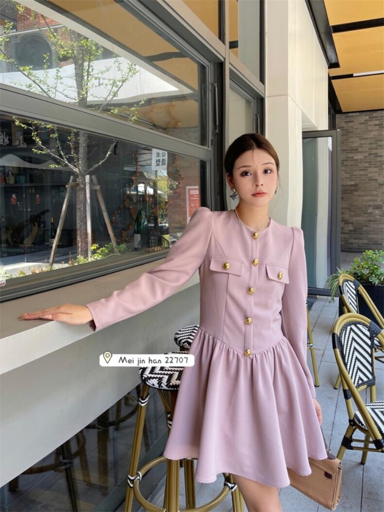 秋季连衣裙，女装连衣裙，美巾涵