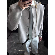 格雷系短宽针织开衫秋冬重磅加厚男女系毛衣外套MTK78，男装针织衫/毛衣，星座1116A（原606A-3）