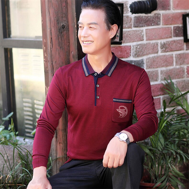 2023秋季新款男纯色宽松中老年商务休闲时尚长袖款套头卫衣服爸,男装卫衣,电商B212（原钱塘6029）