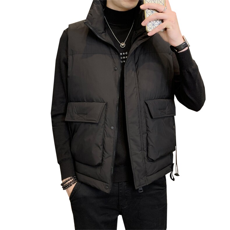 短款立领羽绒马夹男日系面包服保暖外套马甲M518-P120,男装背心/马甲,电商A239