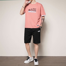 夏季运动套装2021潮流短袖套装时尚短裤T恤男青少年两件套P35，男装套装，星座217-4