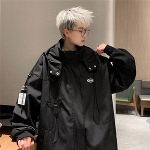 1港风冲锋衣男工装大码M-5XL夹克男：100%聚酯纤维JK7569P75控99图片